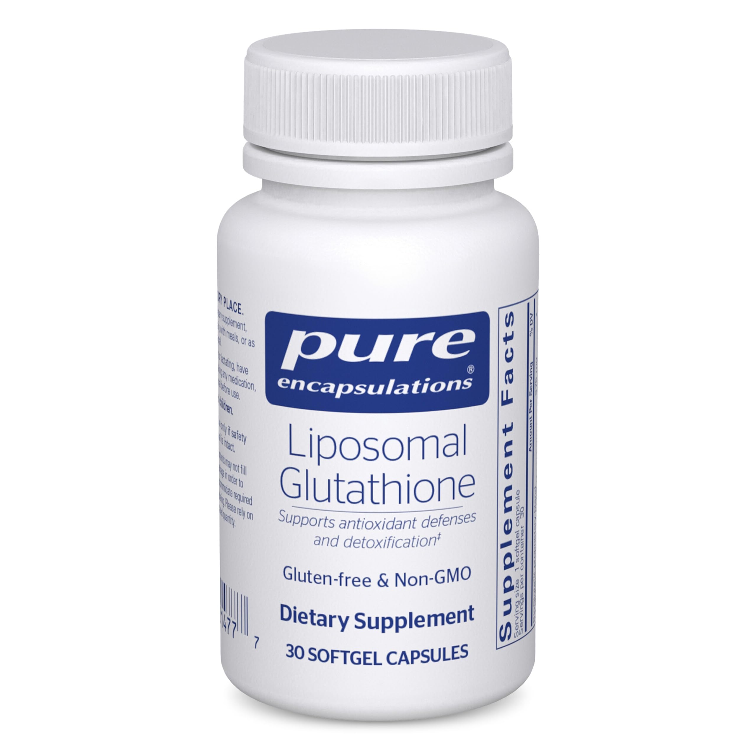 Pure Encapsulations frasco frontal mostrando 30 cápsulas y etiqueta clara