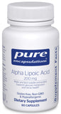 Pure Encapsulations frasco frontal mostrando la marca y pureza del producto
