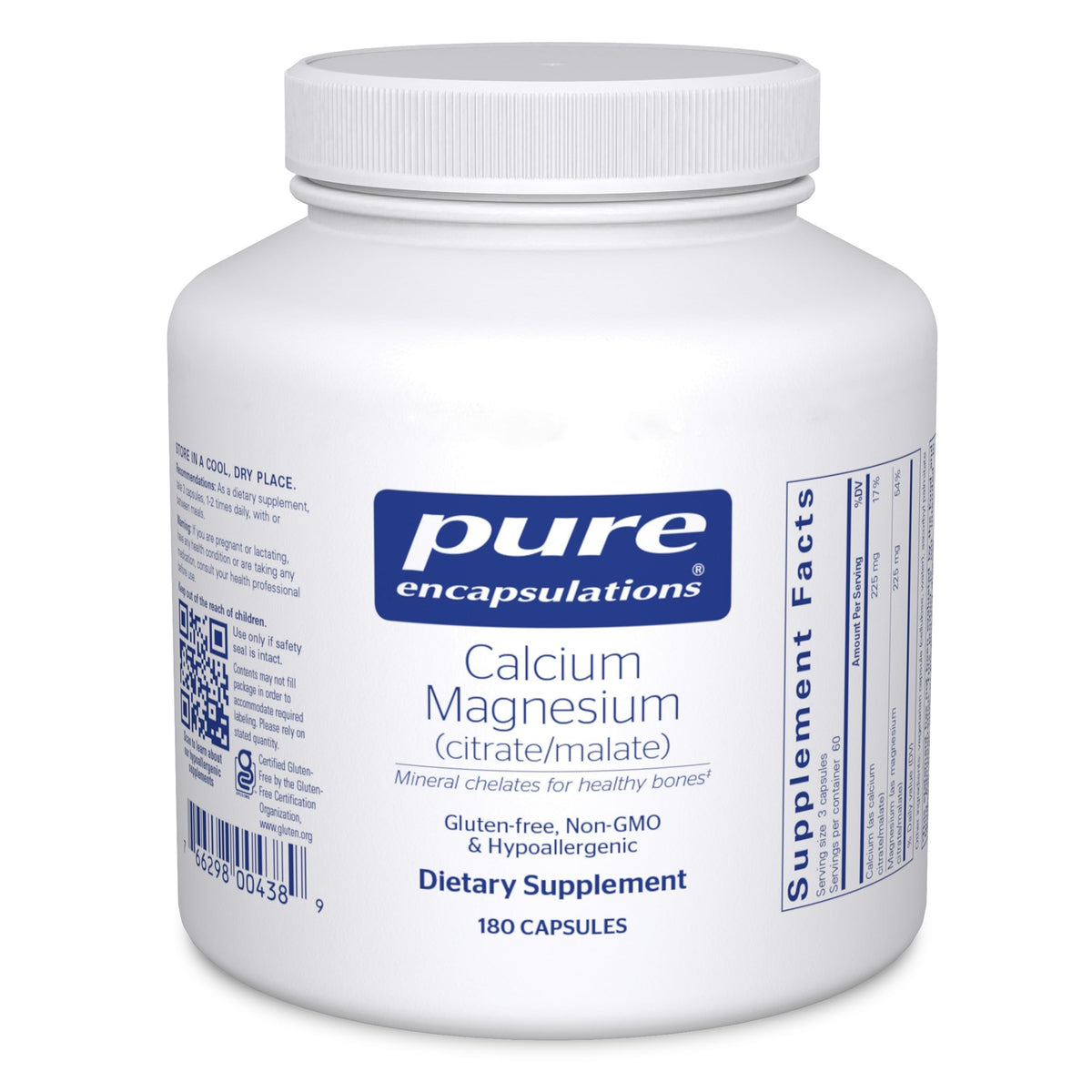 Pure Encapsulations frasco frontal mostrando diseño y cantidad de cápsulas beneficioso