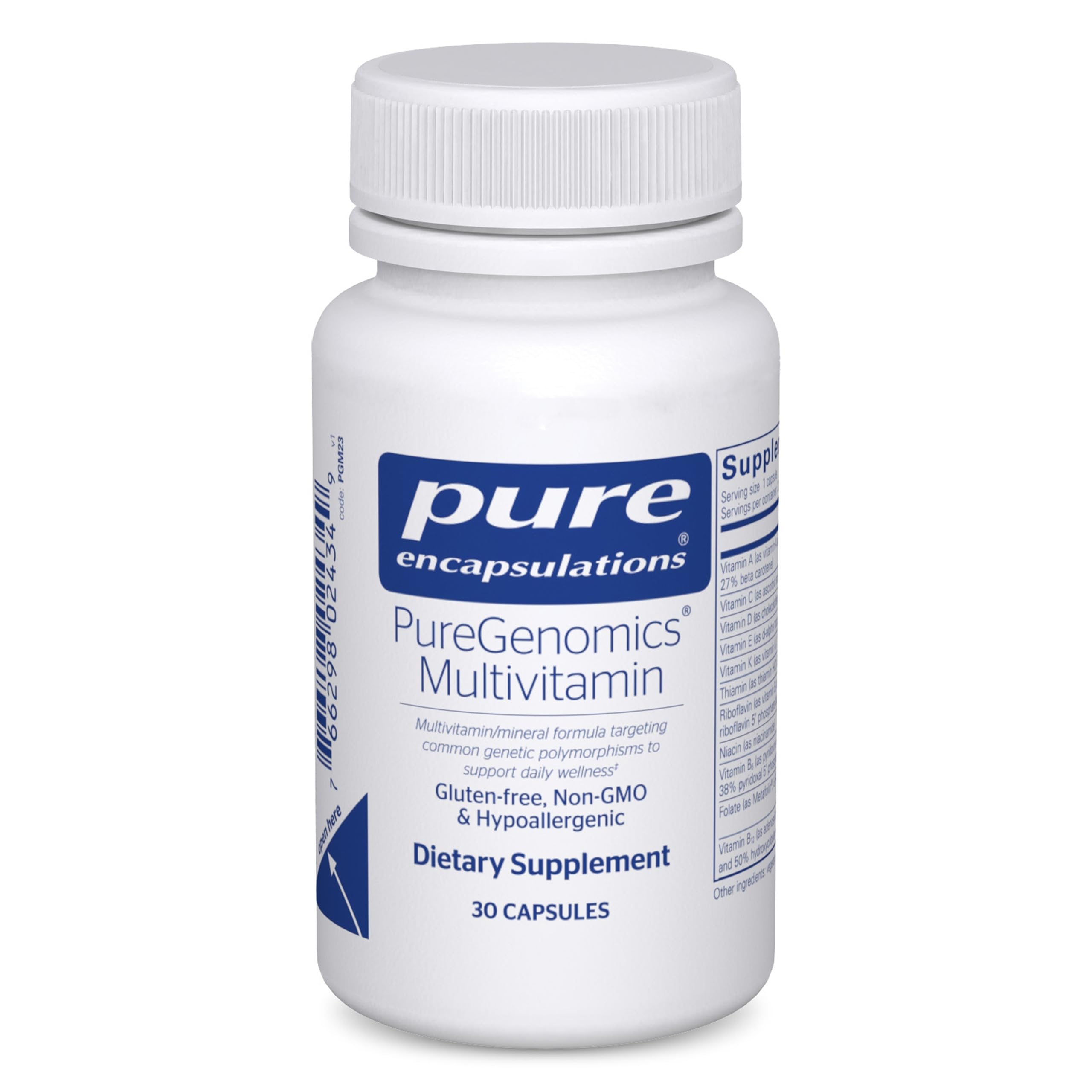 Pure Encapsulations frente del empaque mostrando diseño y beneficios claros