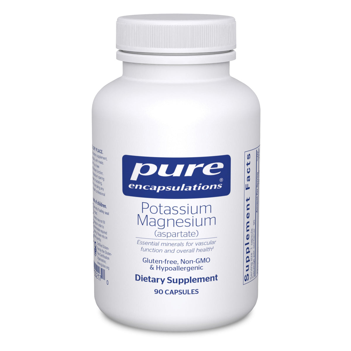 Pure Encapsulations frente del envase mostrando cápsulas y beneficio de pureza