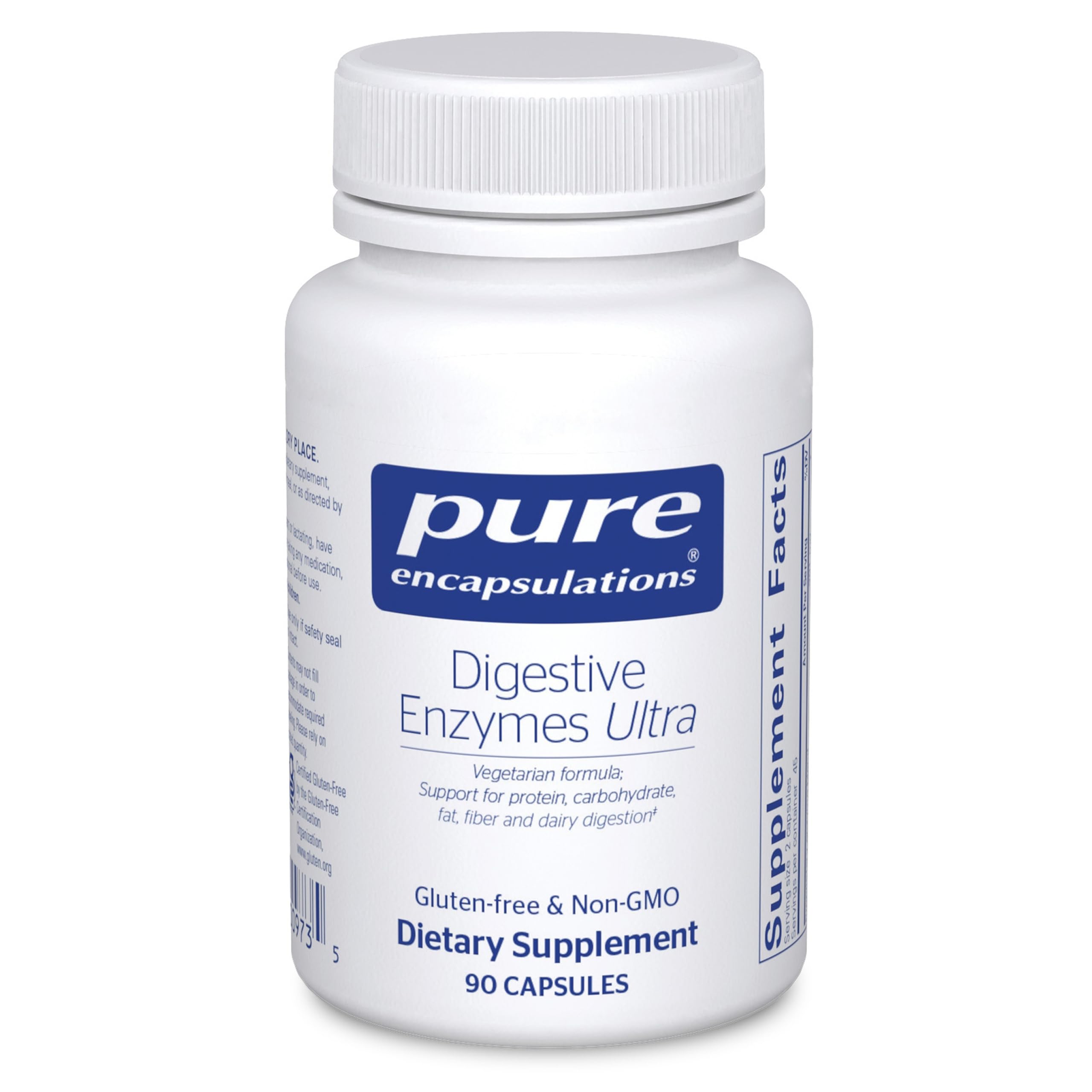 Pure Encapsulations envase frontal que muestra 90 cápsulas y claridad de formulación