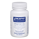 Pure Encapsulations envase frontal claro que muestra dosis y cápsulas beneficios visibles