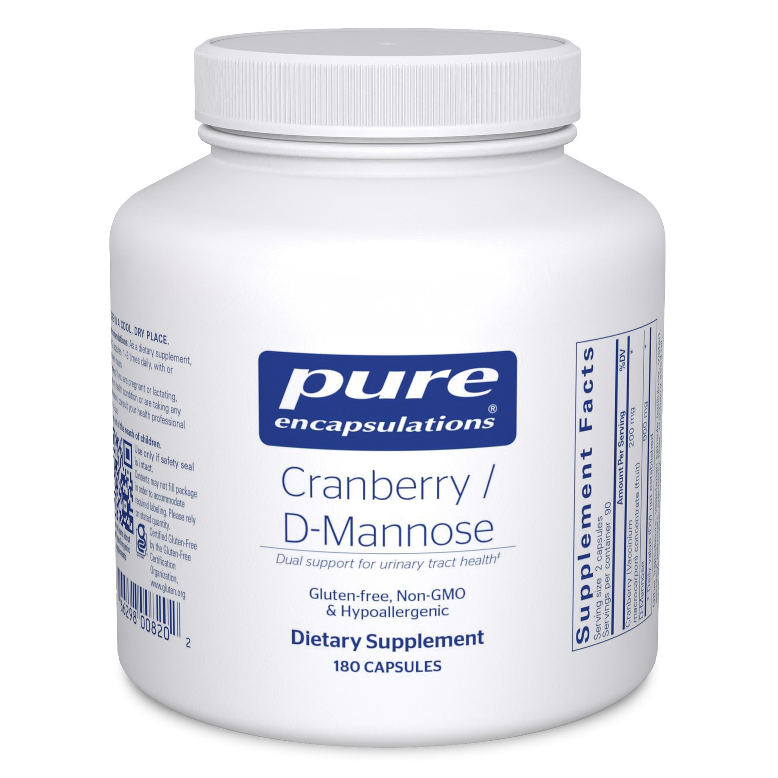 Pure Encapsulations frente del envase mostrando diseño y cantidad