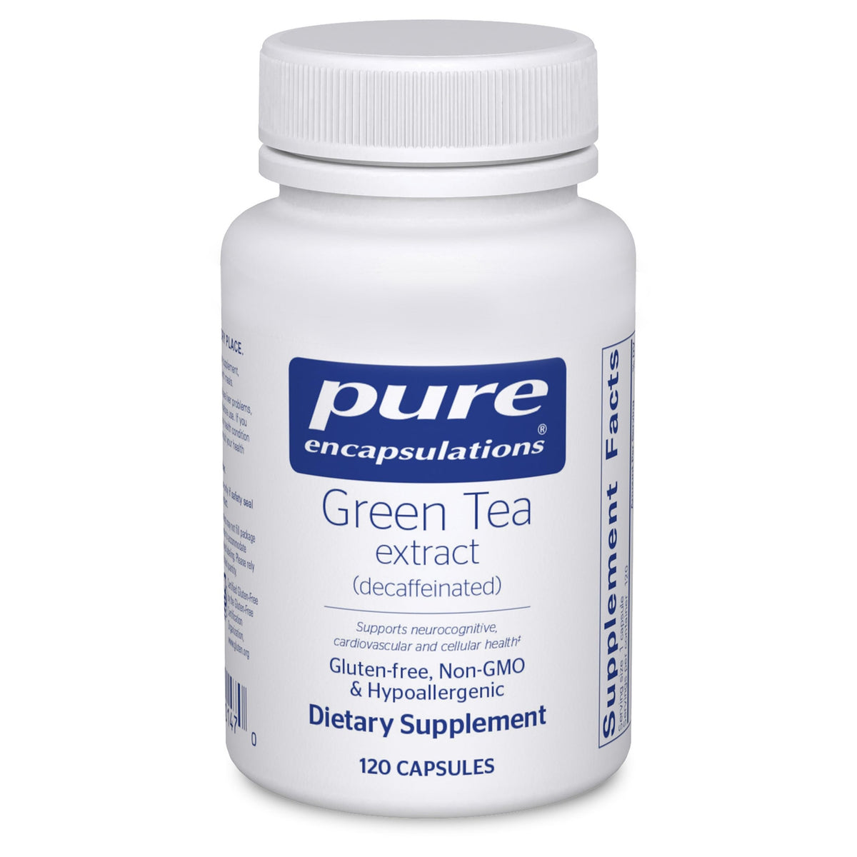 Pure Encapsulations frente del envase mostrando diseño y cantidad