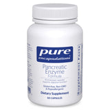 Pure Encapsulations envase frontal que muestra la fórmula pancreática y beneficios