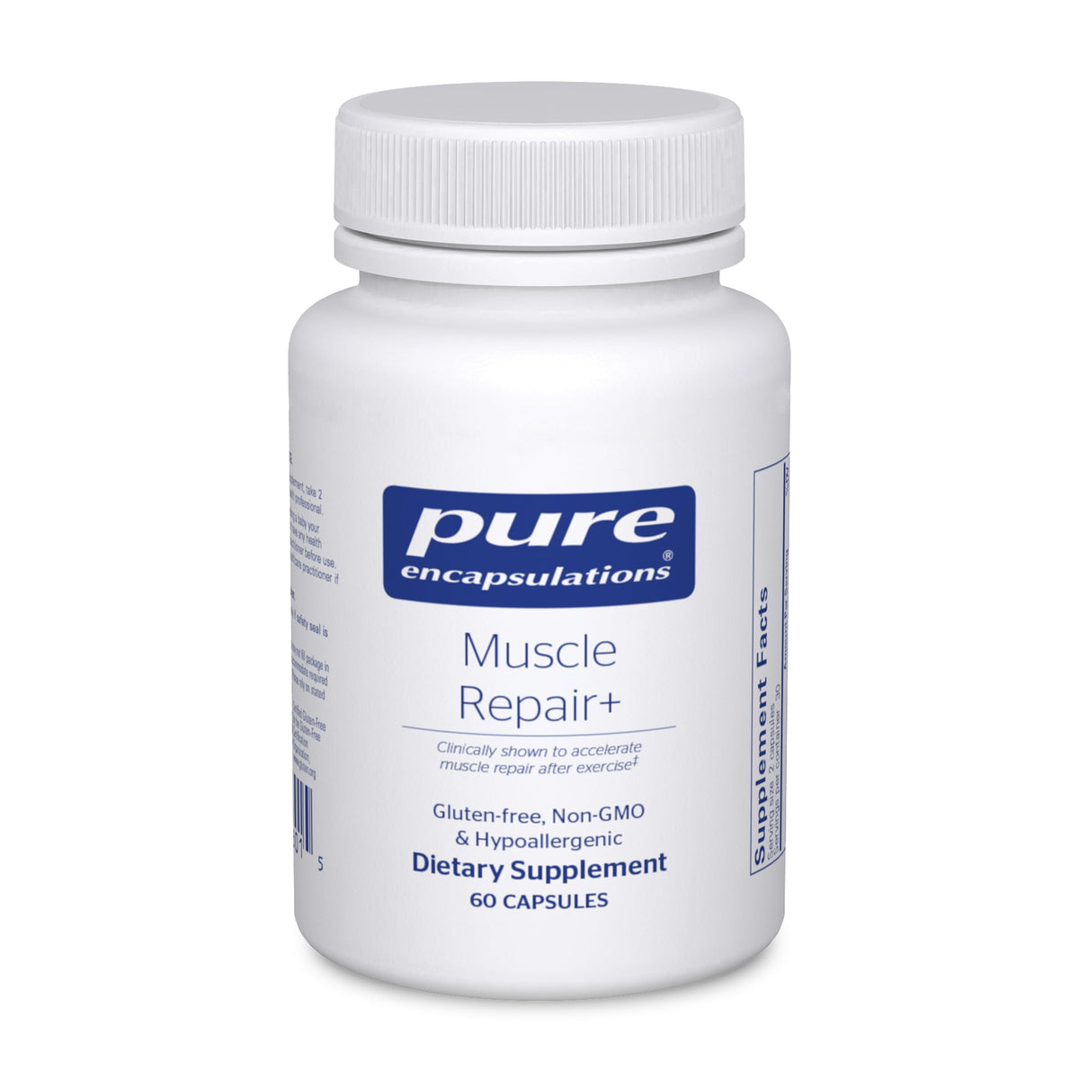 Pure Encapsulations envase frontal mostrando marca y beneficio en recuperación