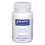 Pure Encapsulations envase frontal mostrando 60 cápsulas y beneficios claros