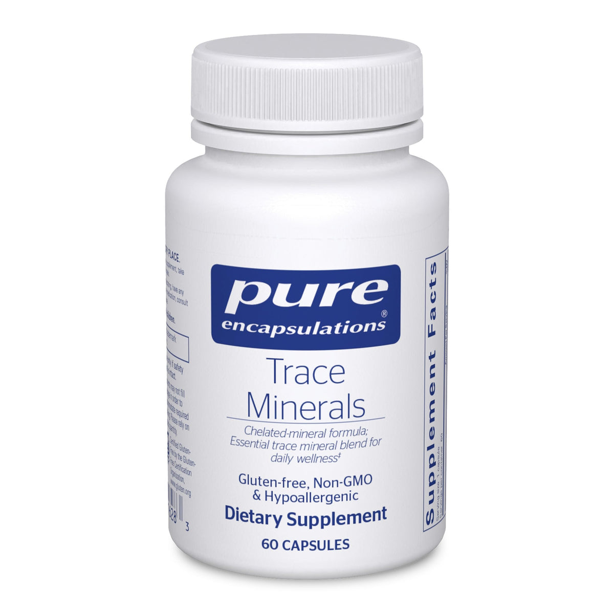 Pure Encapsulations vista frontal del envase con diseño claro y beneficio de pureza