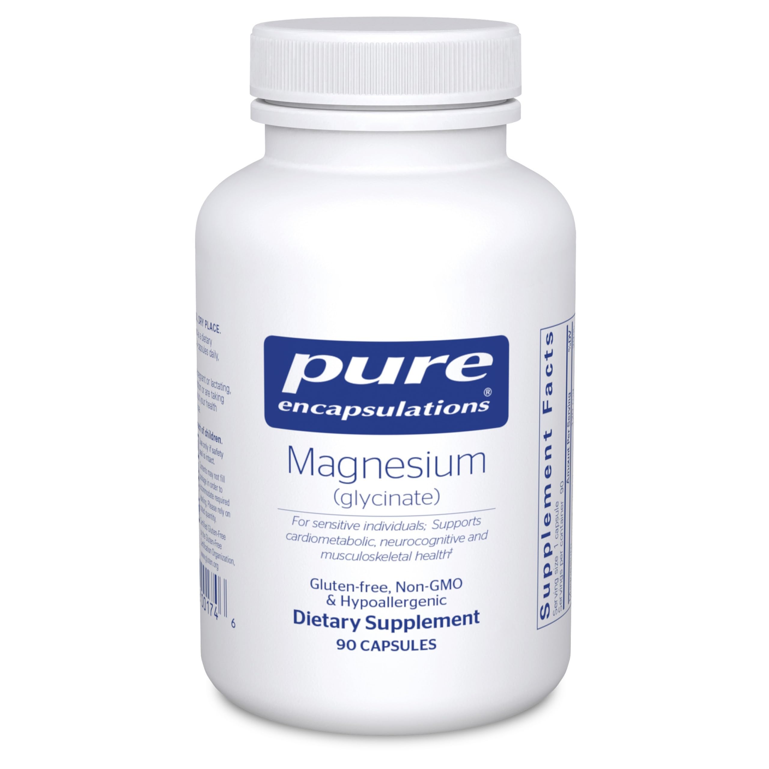 Pure Encapsulations frontal del empaque mostrando formato y beneficios