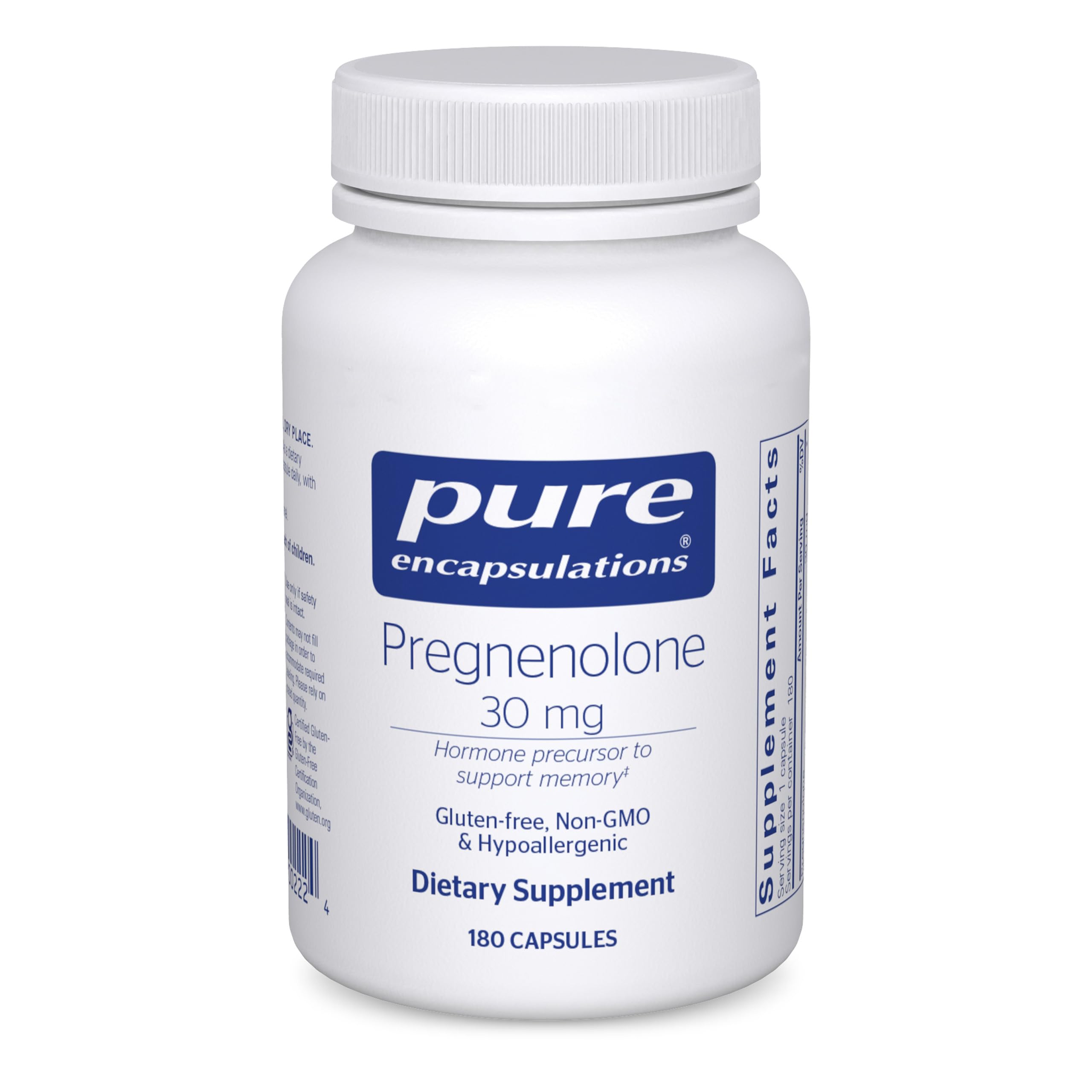 Pure Encapsulations bote frontal mostrando etiqueta clara y confianza
