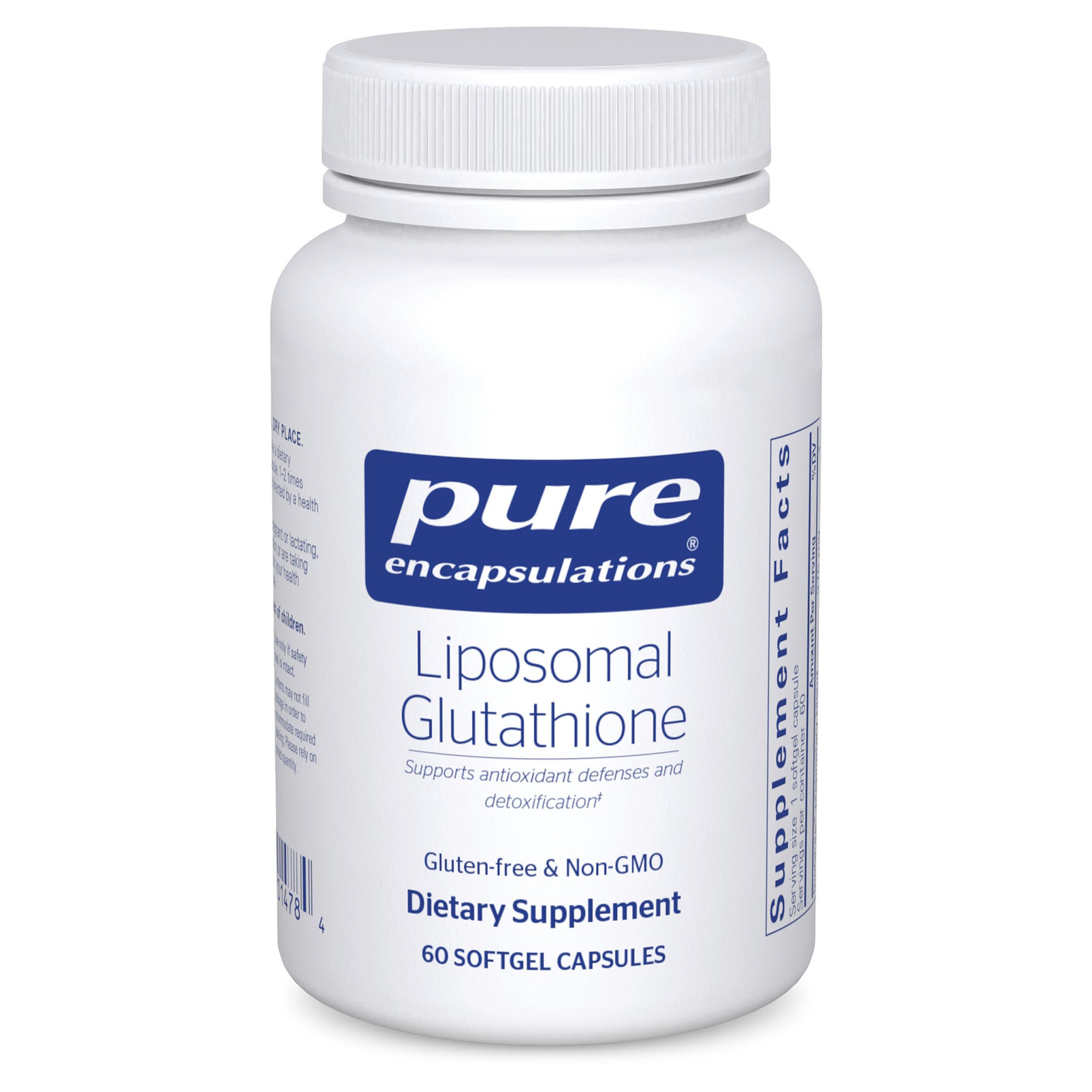 Pure Encapsulations envase frontal mostrando formato y concentración para confianza