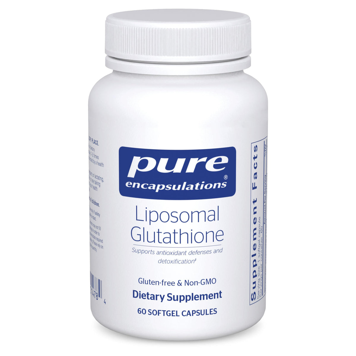 Pure Encapsulations envase frontal mostrando formato y concentración para confianza