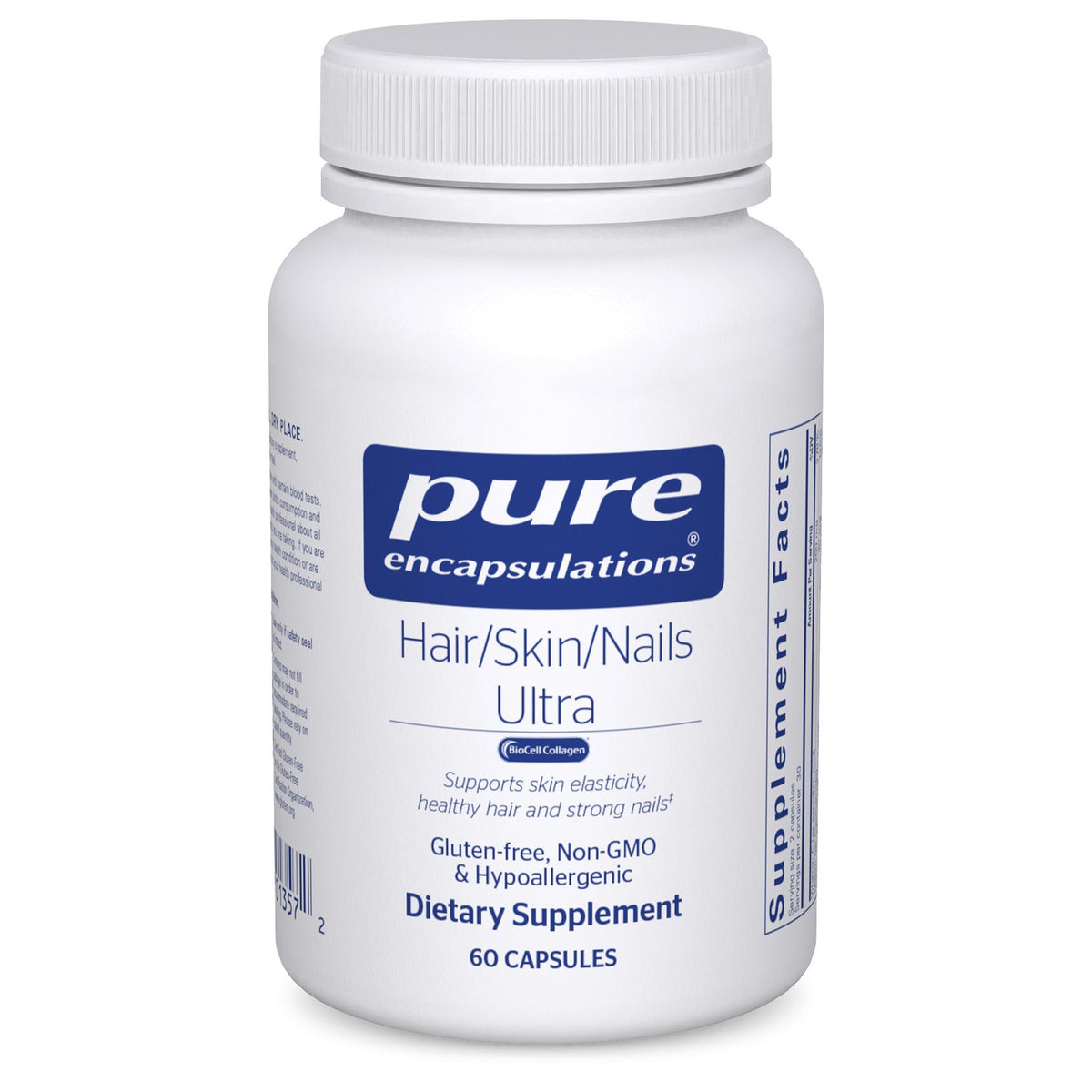Pure Encapsulations frasco frontal mostrando presentación y confianza