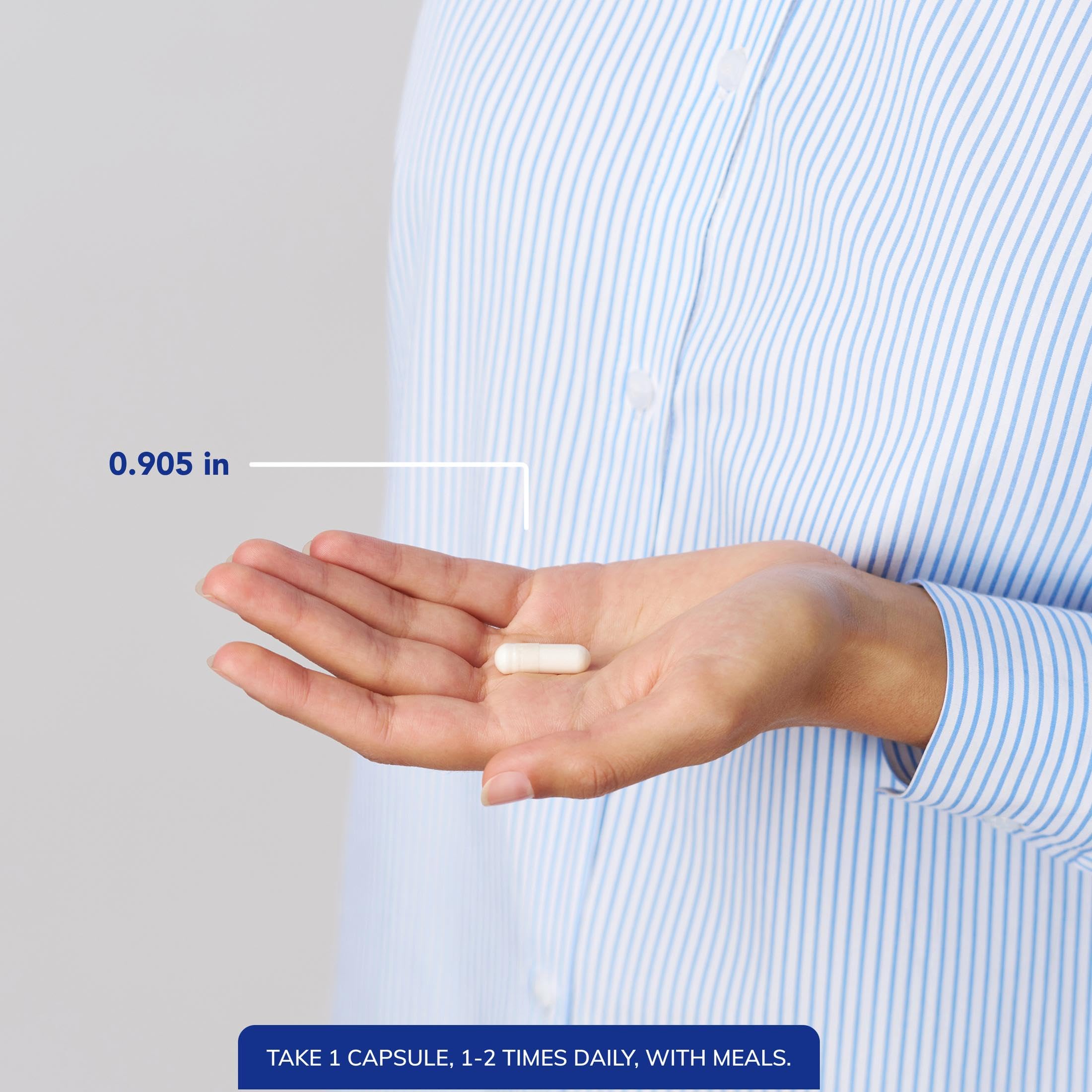 Pure Encapsulations frasco abierto con cápsulas para verificar cantidad visible