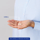 Pure Encapsulations frasco abierto con cápsulas para verificar cantidad visible