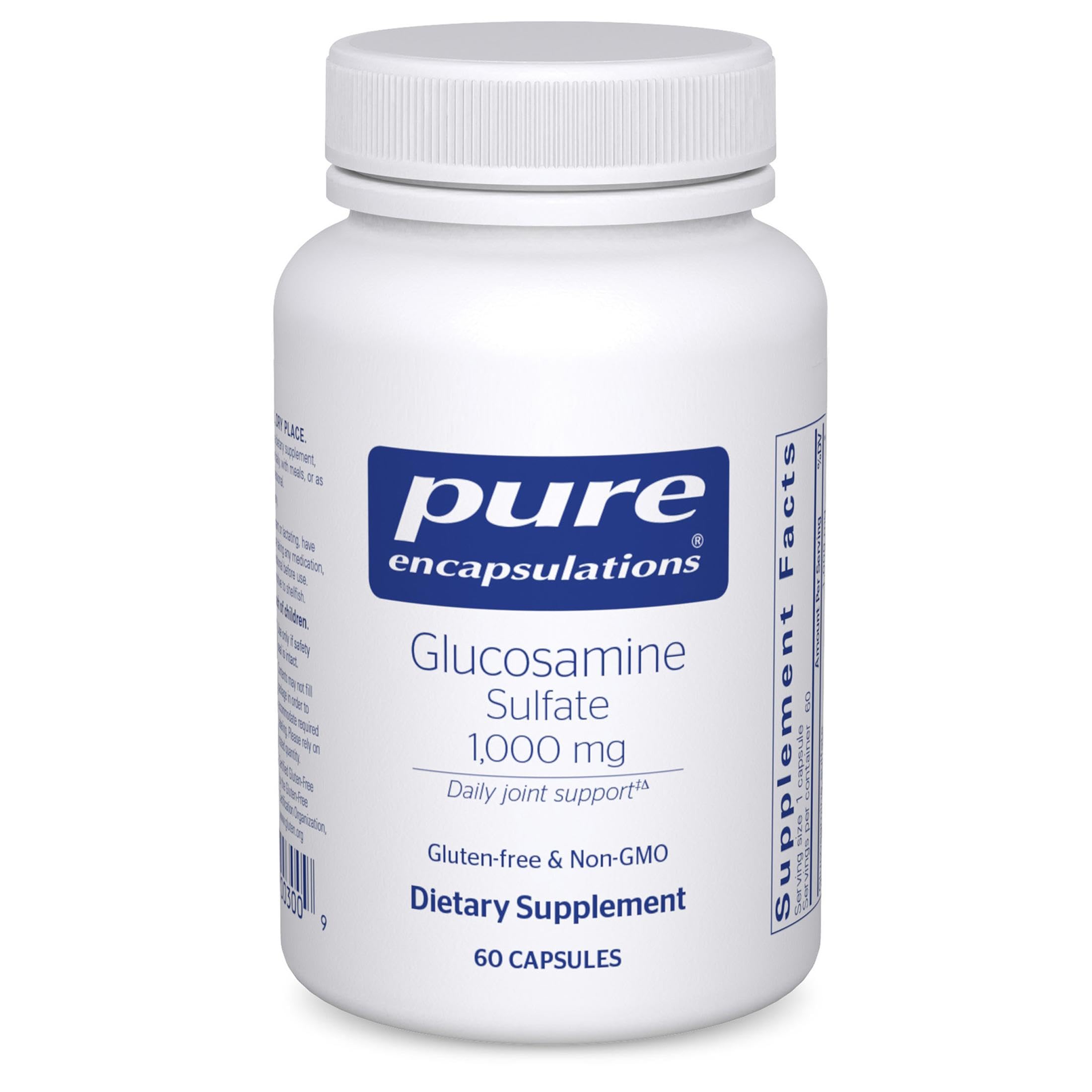 Pure Encapsulations frasco frontal que muestra la presentación y pureza