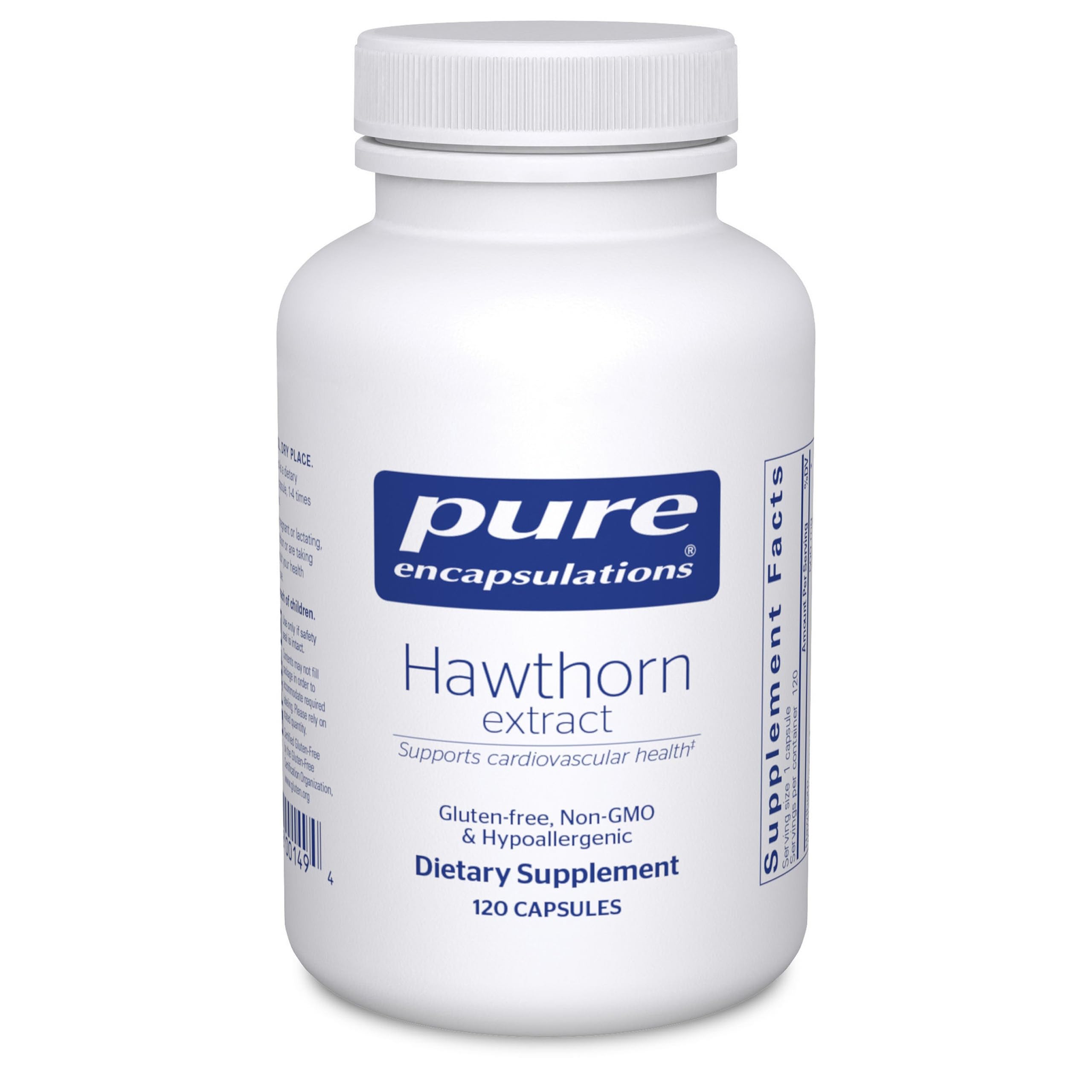 Pure Encapsulations envase frontal mostrando 120 cápsulas y beneficios generales