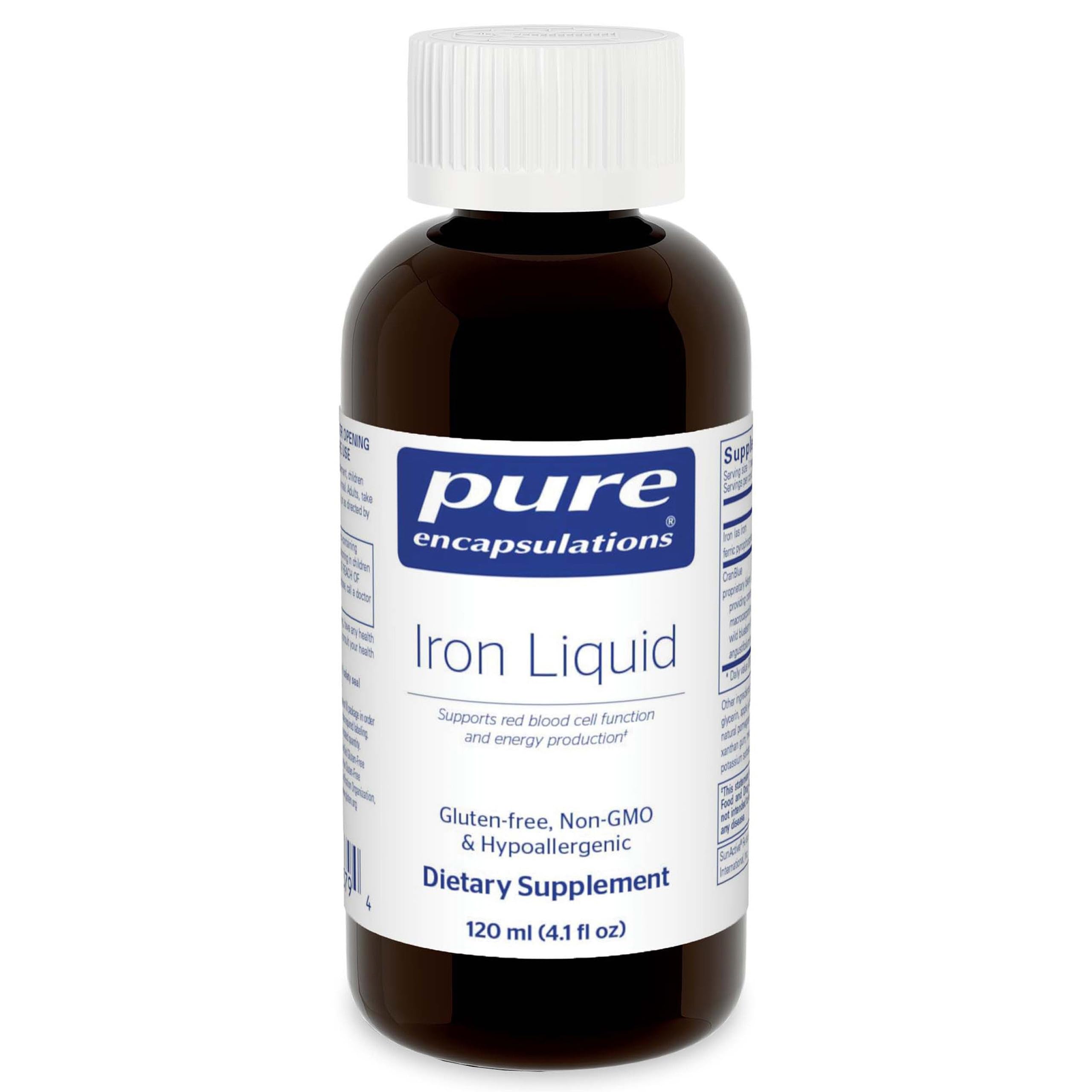 Pure Encapsulations frasco frontal mostrando presentación y pureza