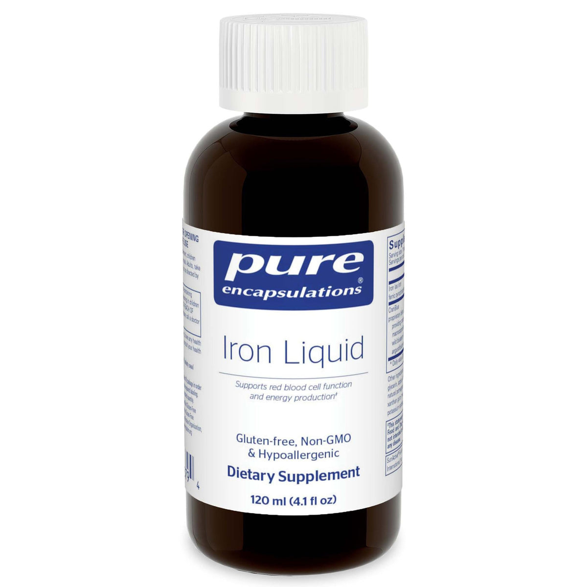 Pure Encapsulations frasco frontal mostrando presentación y pureza