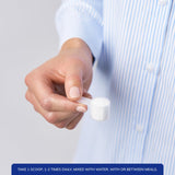 Pure Encapsulations cuchara medidora junto al polvo, control preciso de la dosis