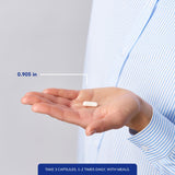 Pure Encapsulations etiqueta con lista de minerales y ausencia de cobre y hierro