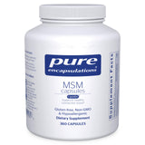 Pure Encapsulations frasco MSM frente, muestra pureza y suministro prolongado