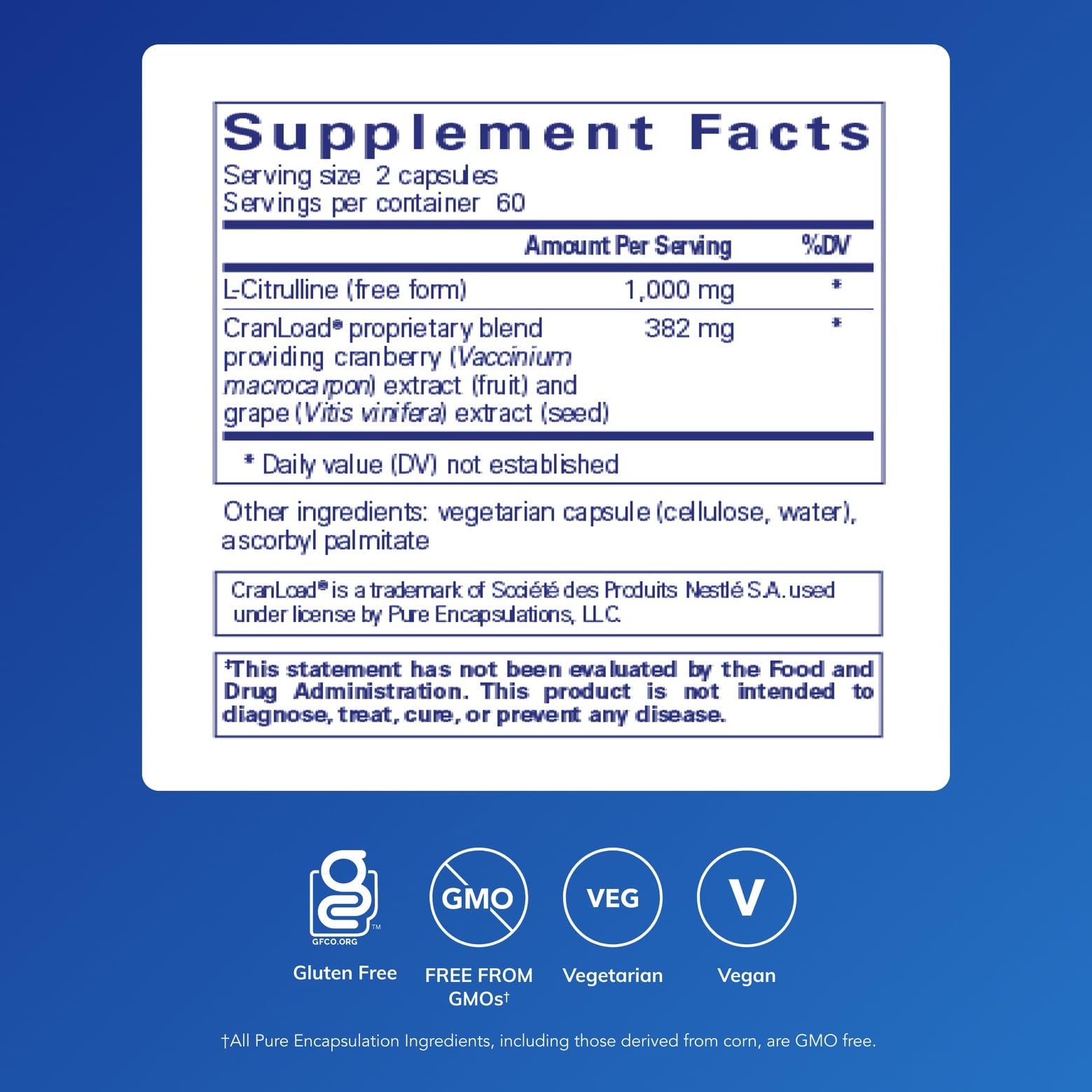Pure Encapsulations cápsula en primer plano, fácil ingestión y pureza