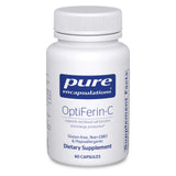 Pure Encapsulations envase frontal mostrando OptiFerin‑C beneficios de calidad