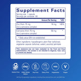 Pure Encapsulations Peptic‑Care etiqueta lateral con detalles de ingredientes y pureza