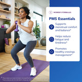 Composición de ingredientes de Pure Encapsulations PMS Essentials con vitaminas y botánicos que ayudan a reducir antojos