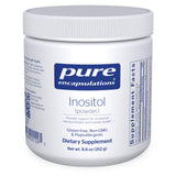 Pure Encapsulations envase frontal del polvo, claridad de ingredientes y uso seguro