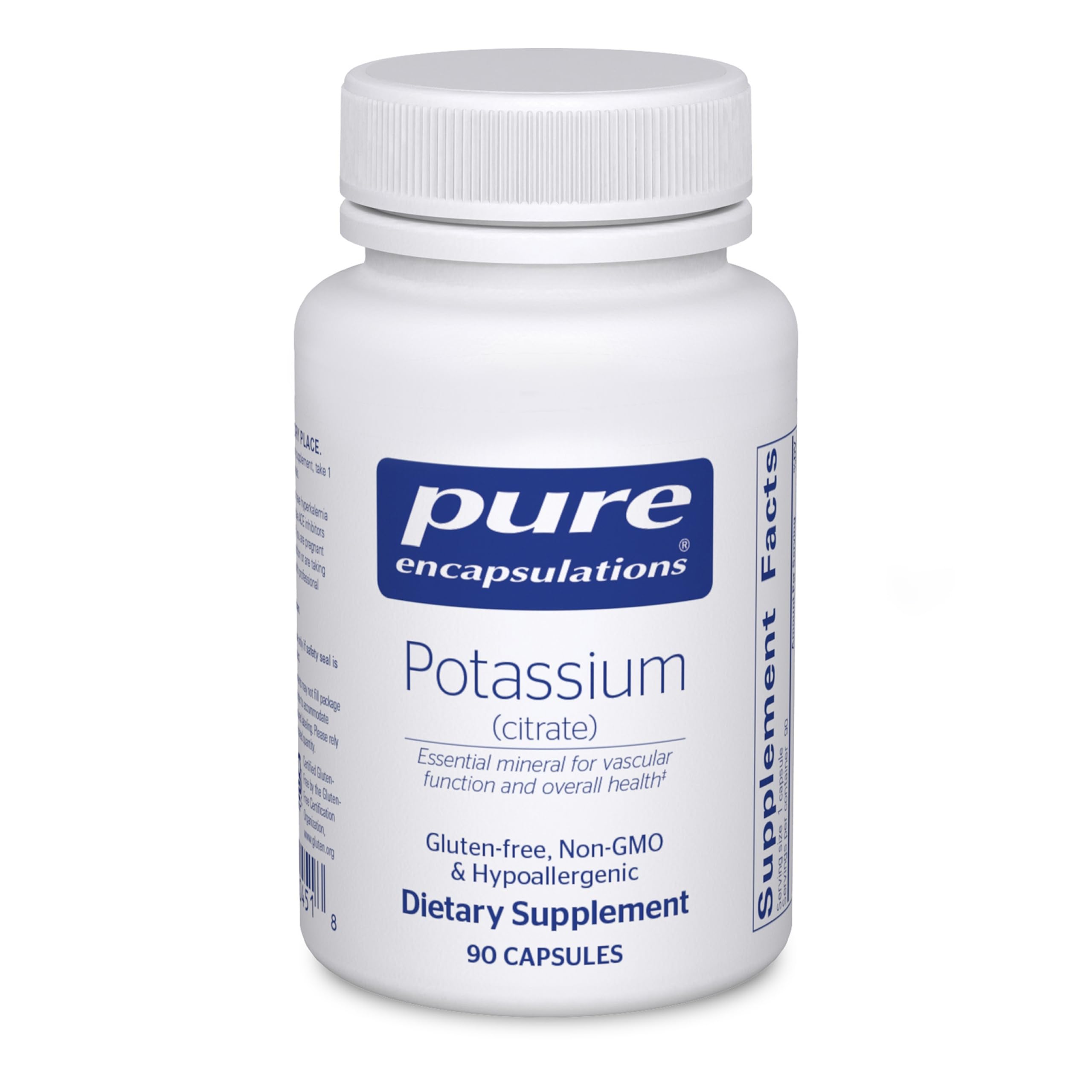 Pure Encapsulations frasco frontal mostrando diseño y pureza