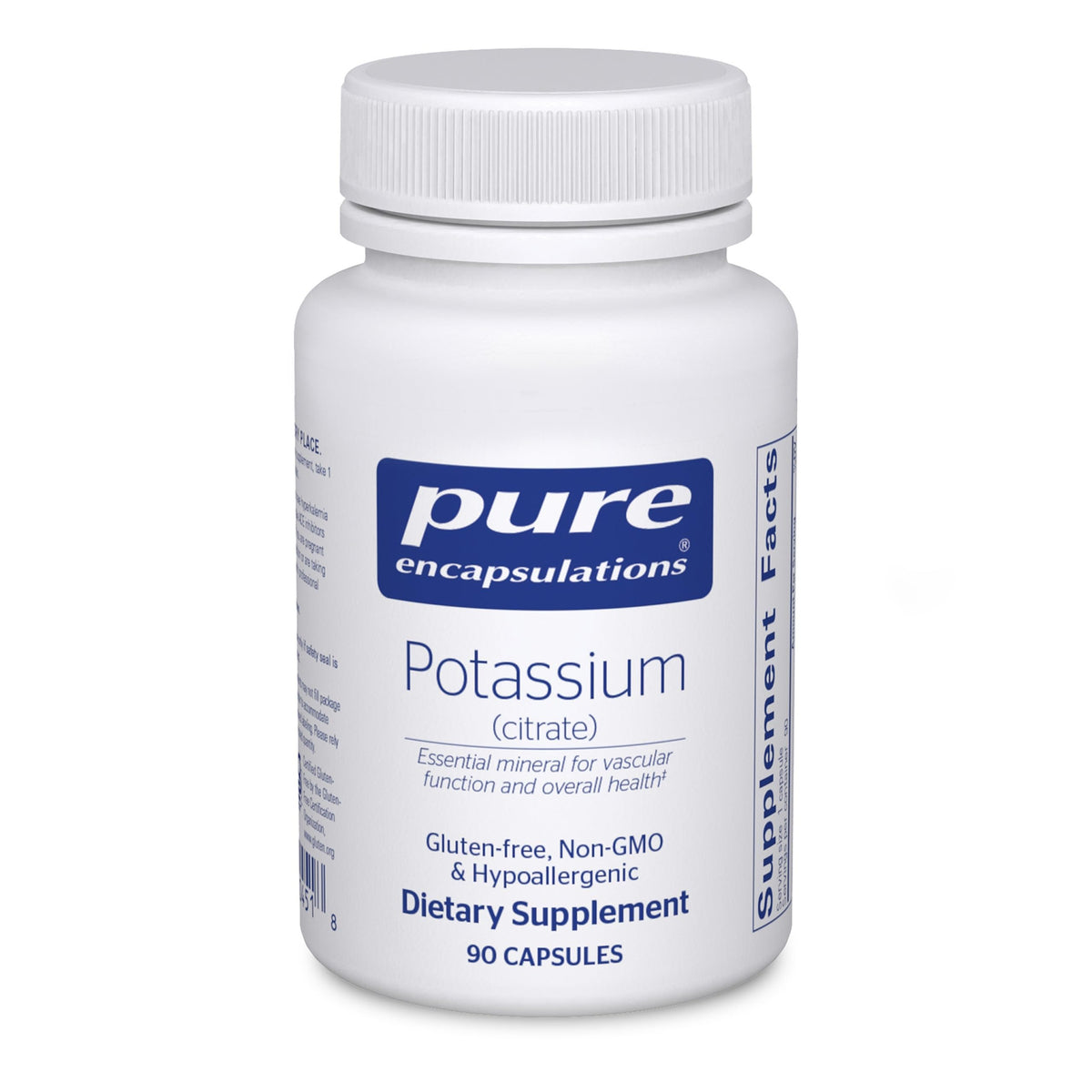 Pure Encapsulations frasco frontal mostrando diseño y pureza