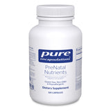 Pure Encapsulations frasco frontal mostrando el suplemento prenatal y claridad de calidad