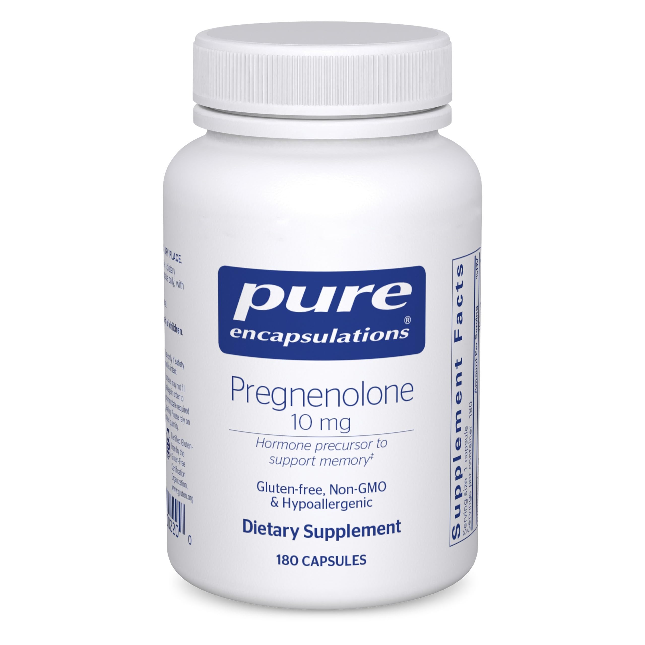 Pure Encapsulations frasco frontal mostrando la etiqueta y beneficio de apoyo