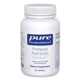 Pure Encapsulations botella frontal clara mostrando el sello de pureza y beneficios