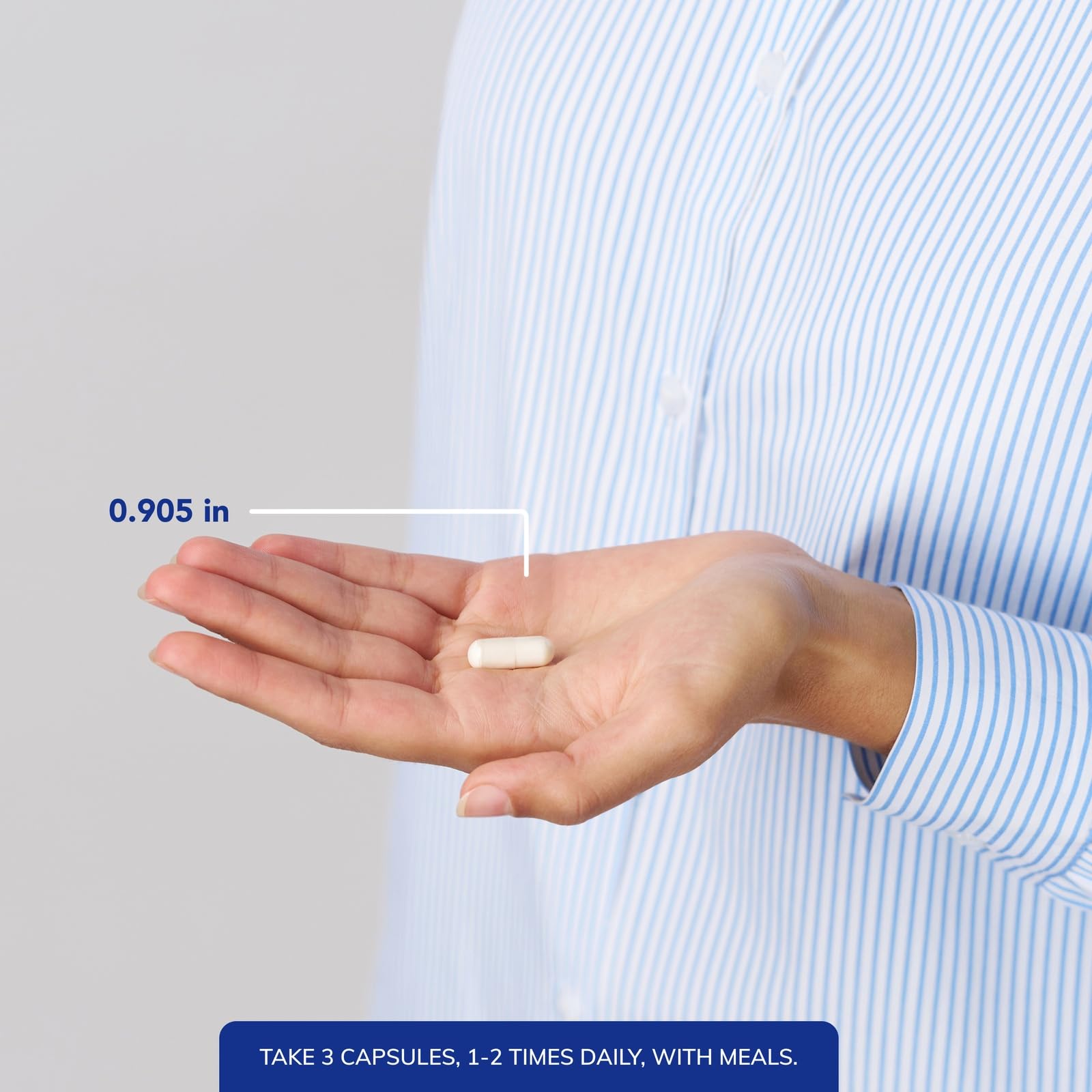 Pure Encapsulations presentación 180 cápsulas junto a regla, escala y duración