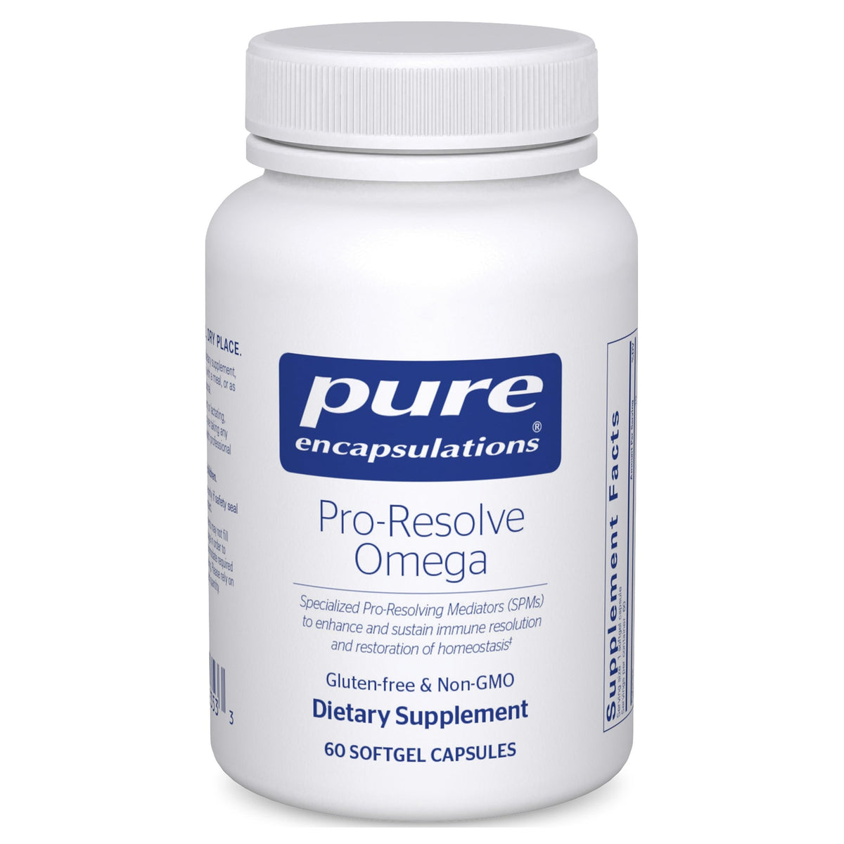 Pure Encapsulations vista frontal del envase, calidad y pureza visibles