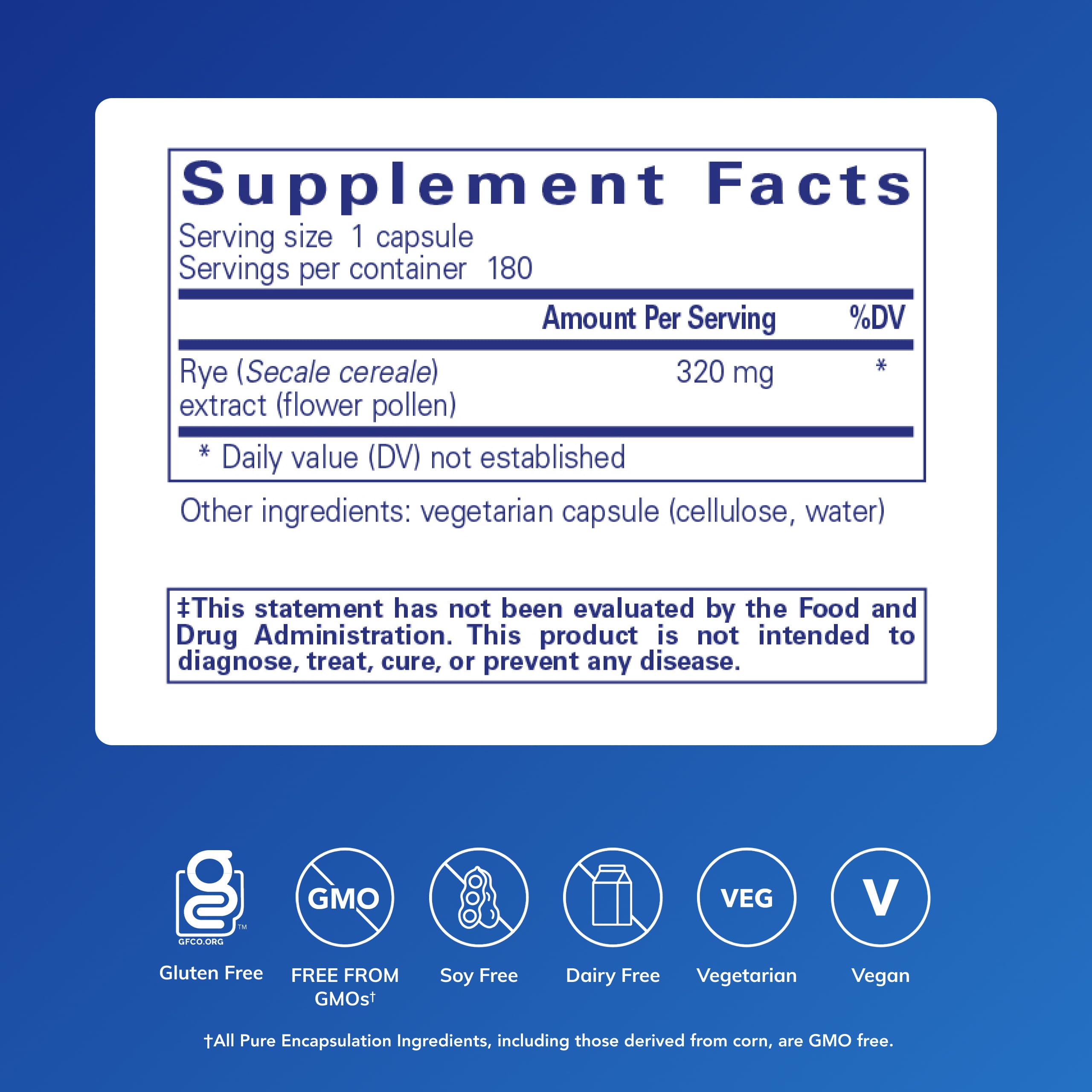 Pure Encapsulations cápsulas ProstaFlo primer plano que destaca pureza y dosificación práctica
