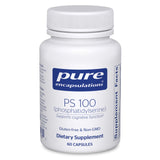 Pure Encapsulations frasco frente mostrando 60 cápsulas y pureza del nutriente