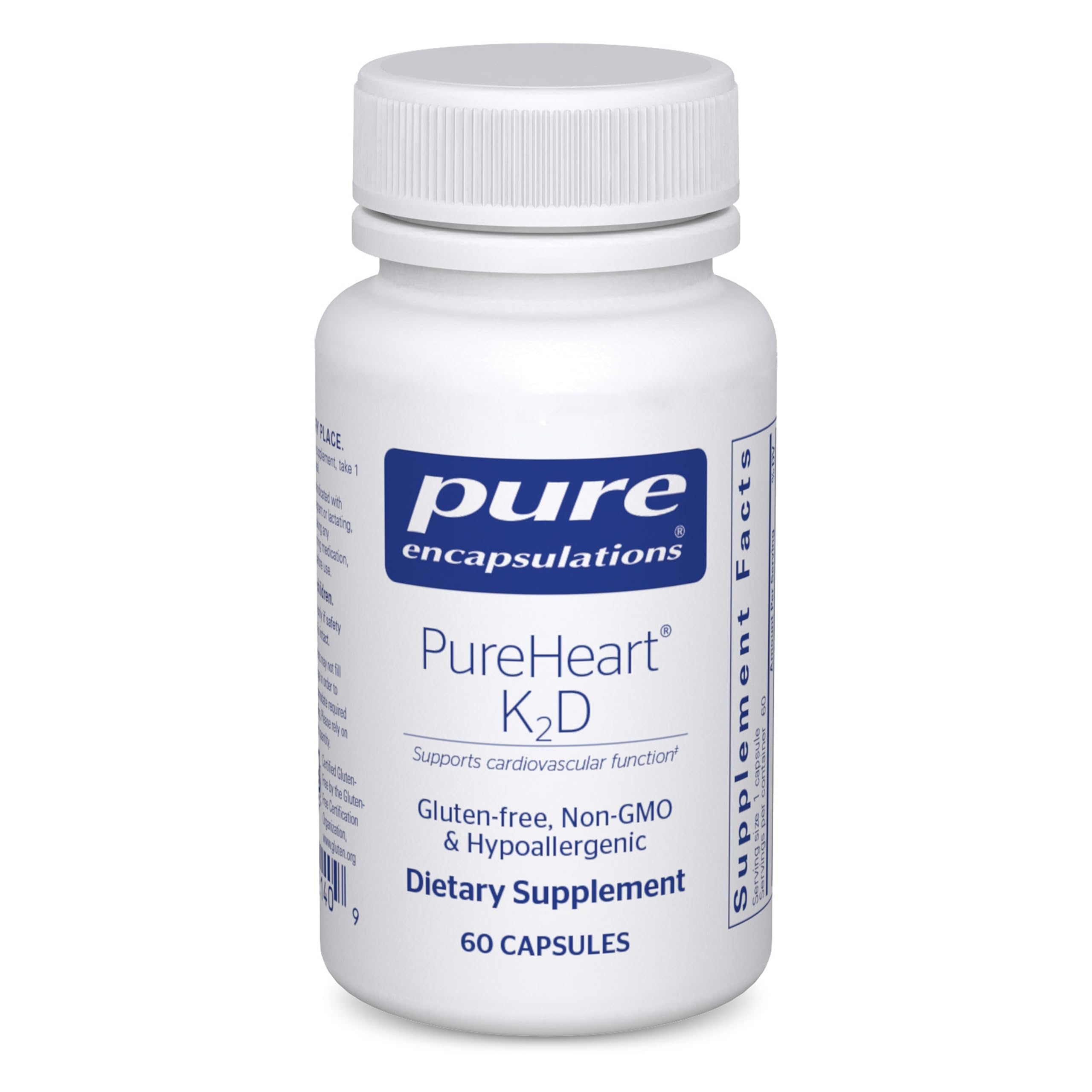 Pure Encapsulations frasco frontal con diseño claro y beneficio de calidad