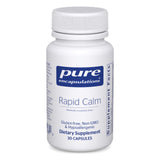 Pure Encapsulations envase frontal mostrando Rapid Calm y beneficios rápidos