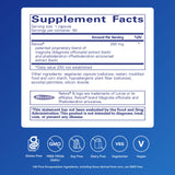 Pure Encapsulations Relora etiqueta lateral detallada con información de ingredientes y pureza
