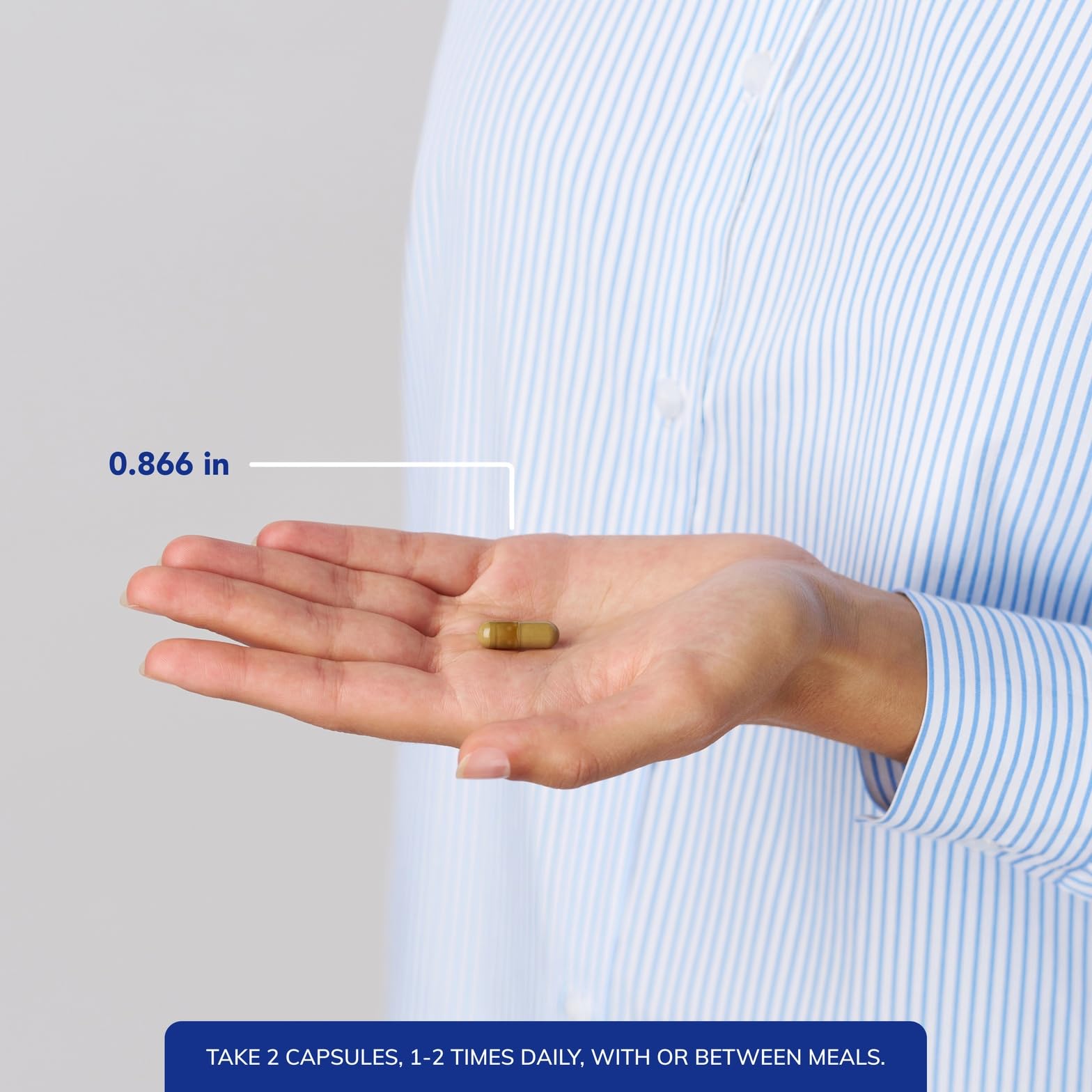 Pure Encapsulations frasco abierto con cápsulas demuestra cantidad y dosificación