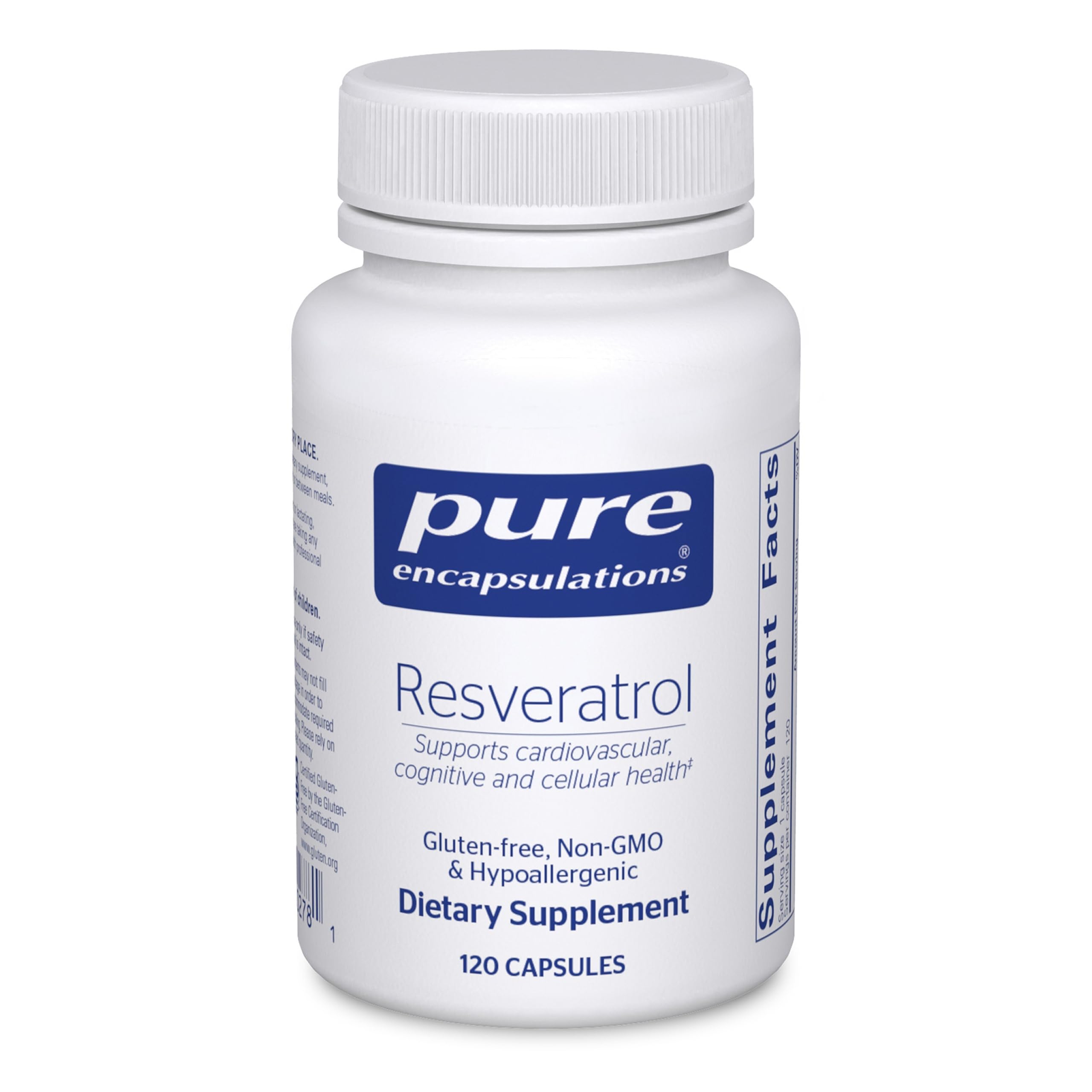 Pure Encapsulations frasco frontal mostrando etiqueta clara y concentración