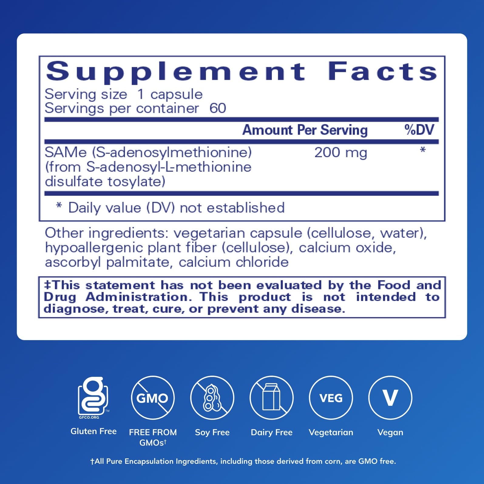 Pure Encapsulations cápsula en mano para visualizar tamaño y facilidad de uso