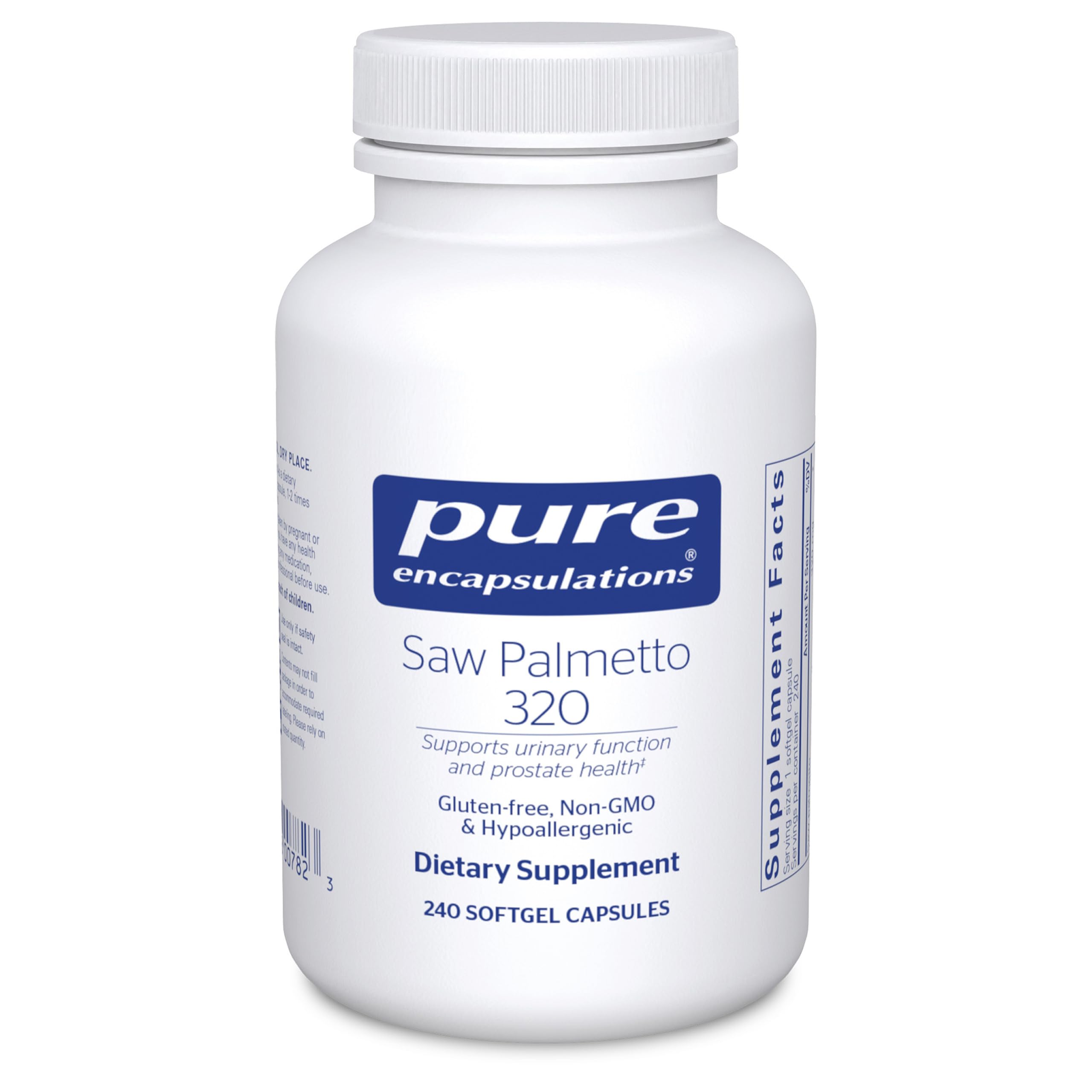 Pure Encapsulations envase frontal mostrando 240 cápsulas, confianza y pureza