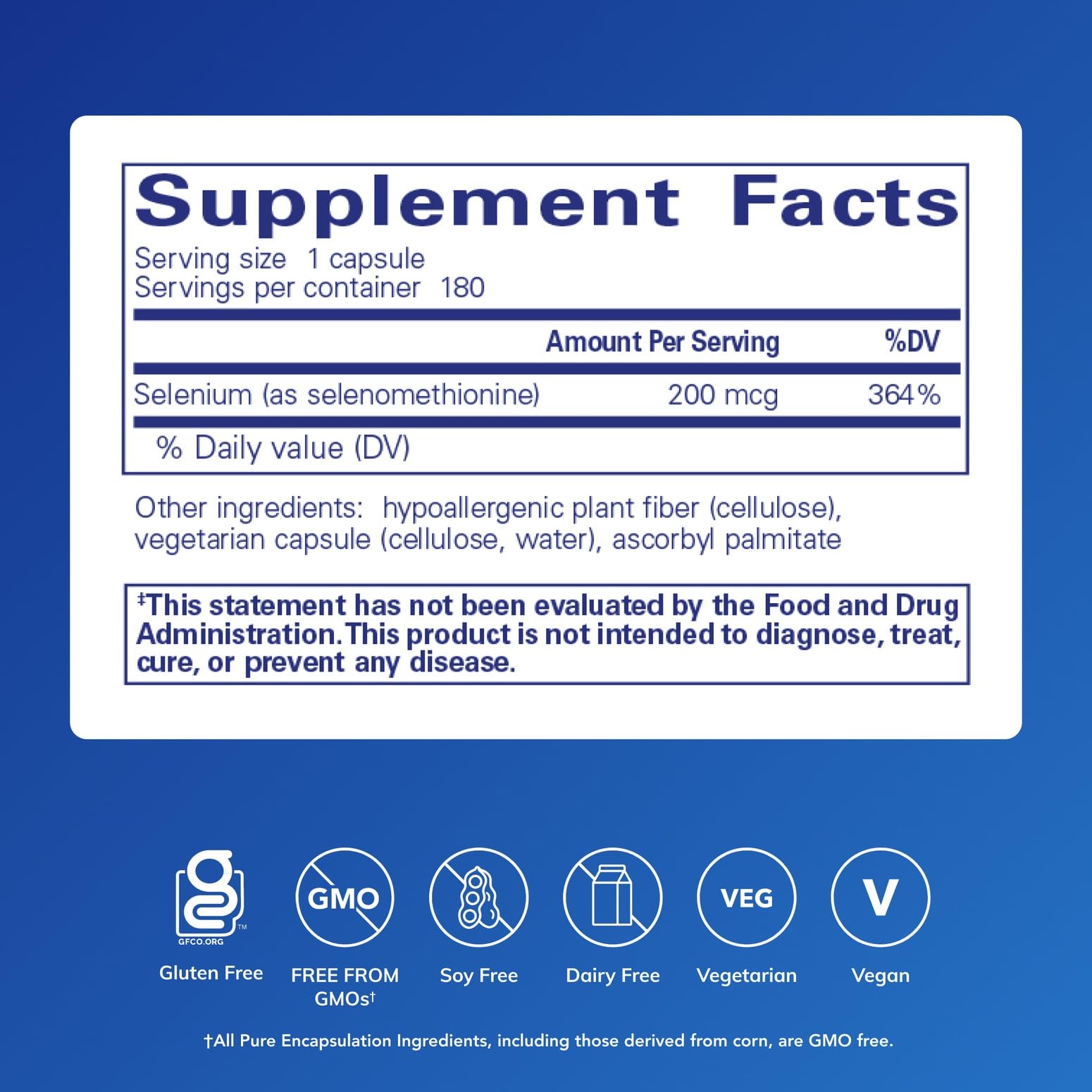 Pure Encapsulations primer plano de una cápsula destacando forma vegana y fácil ingestión