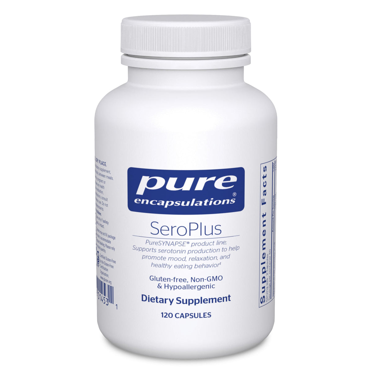 Pure Encapsulations SeroPlus vista frontal mostrando envase y cantidad